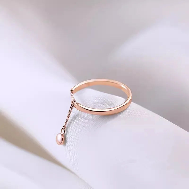 CZTICLE® Adjustable simple fashion chain tassel ring